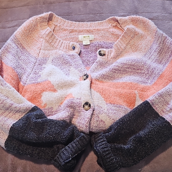 Anthropologie Sweaters - Anthropologie Pink and Purple Cardigan